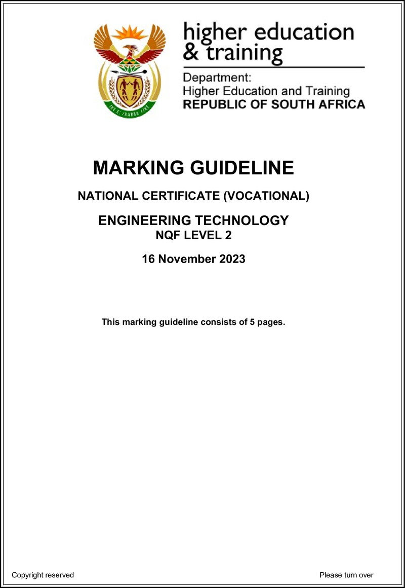 Nc1160 Engineering Technology L2 Memo Nov 2023 Signed Off
