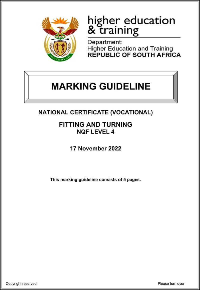 Nc1300 Fitting And Turning L4 Nov Memo 2022 Signed Off