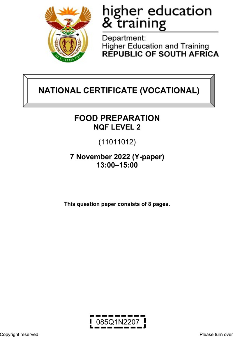Nc1310 Food Preparation L2 QP Nov 2022 Signed Off