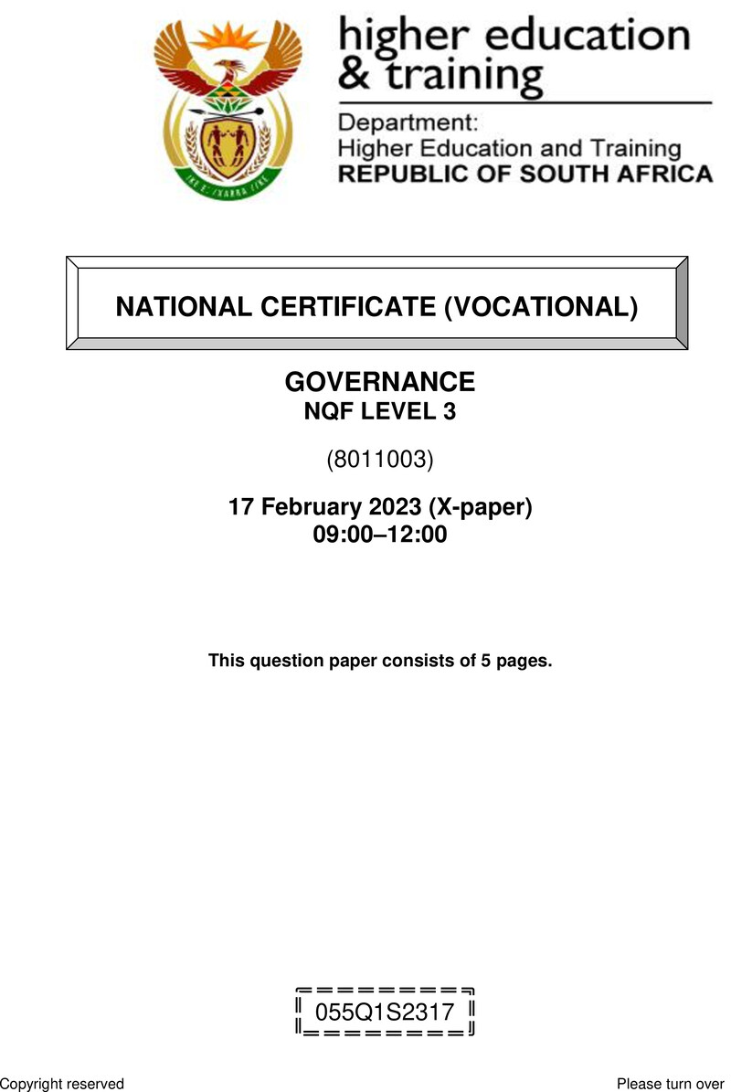 Governance L3 QP Supp Feb 2023 preview
