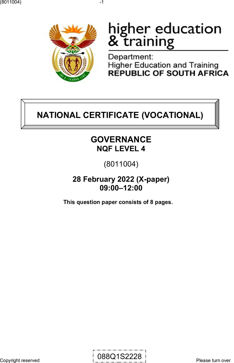 Nc1380 Governance L4 QP Feb 2022 Signed Off