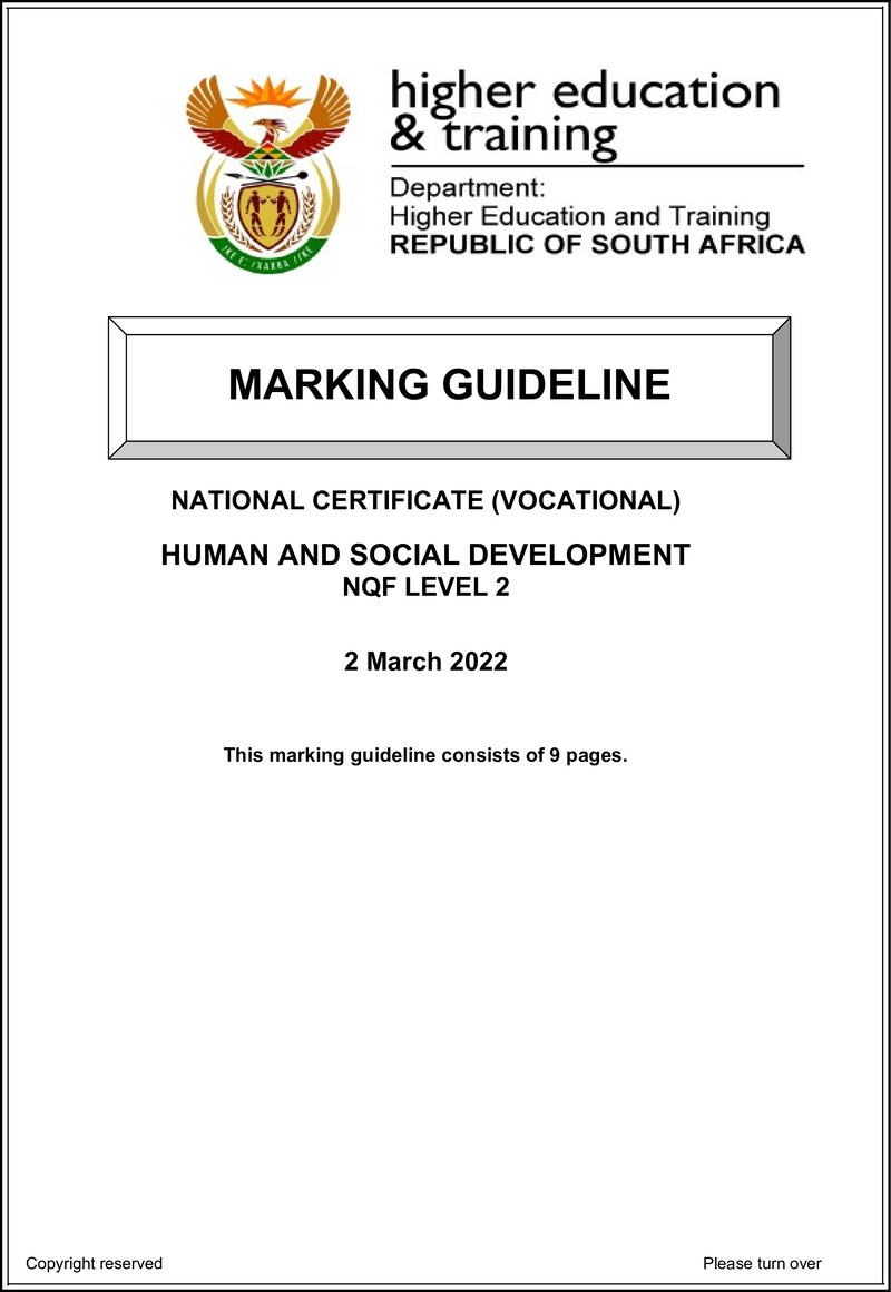 Human And Social Development L2 Memo Supp Feb 2022 Edited