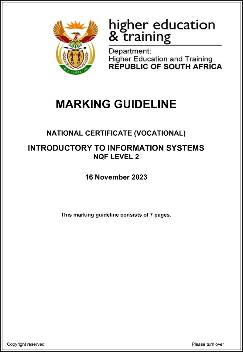 Nc1560 Introduction To Information Systems L2 Memo Nov 2023