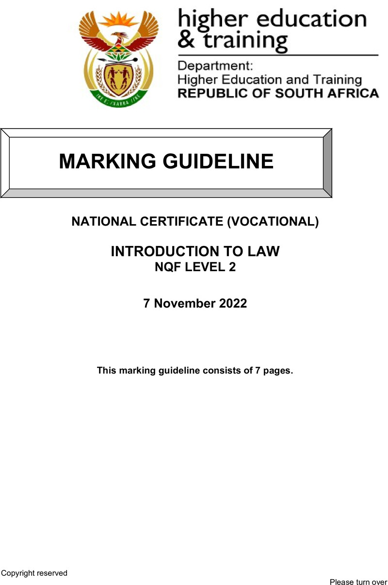 Nc1570 Introduction To Law L2 Memo Nov 2022