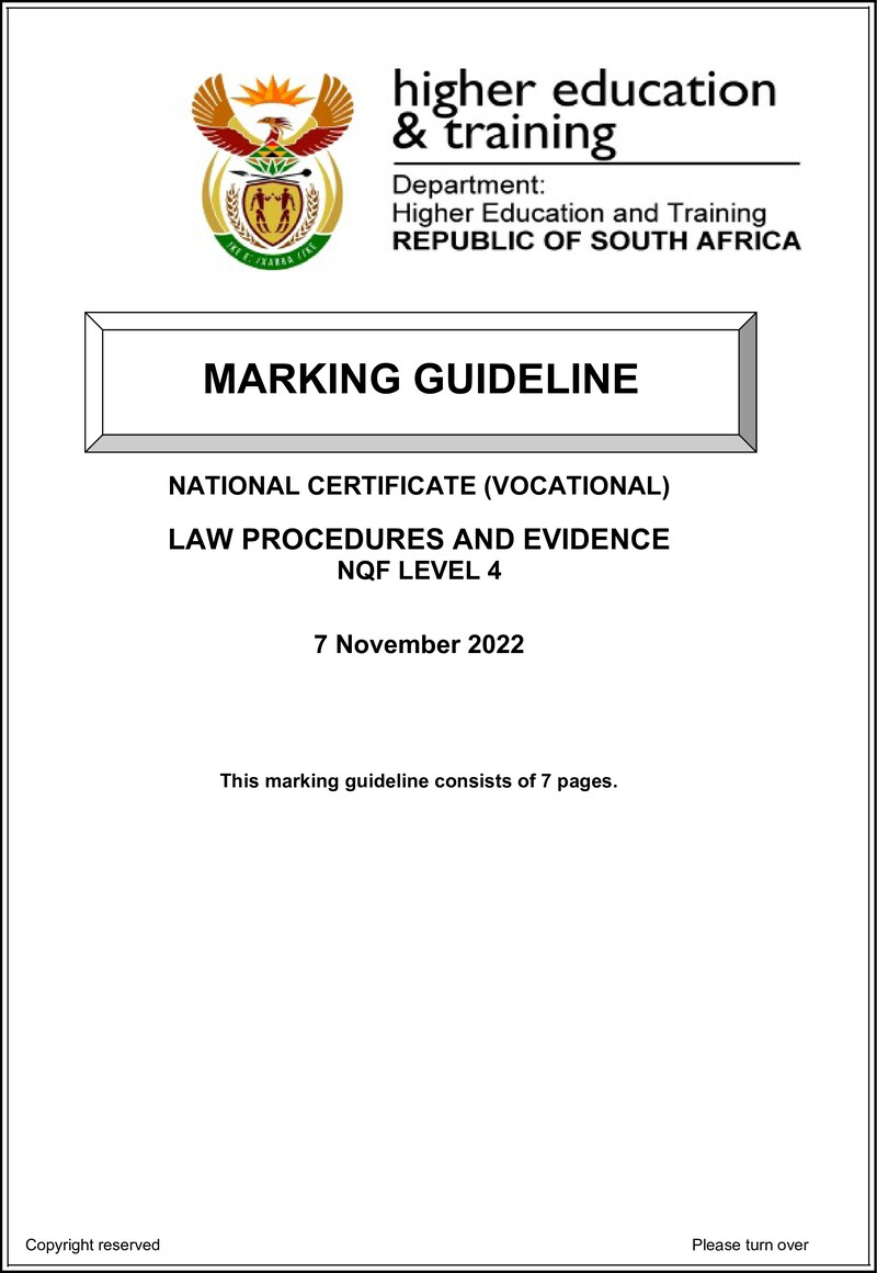 Nc1670 Law Procedures And Evidence L4 Memo Nov 2022 Signed Off 1