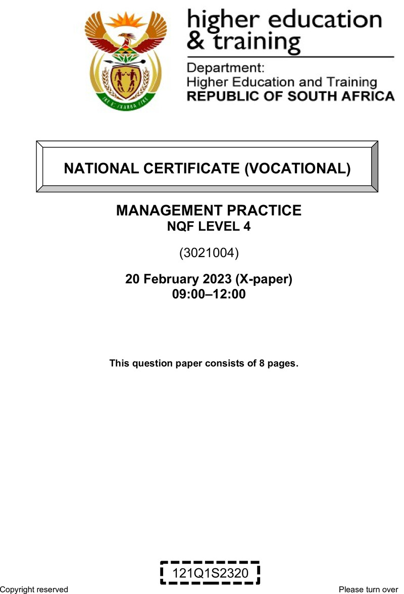 Management Practice L4 QP Feb 2023 preview