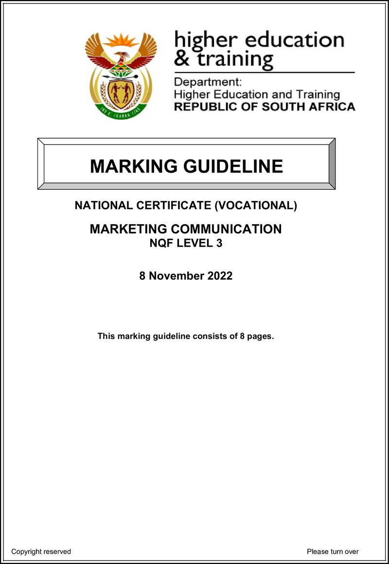 Nc1830 Marketing Communication L3 Nov Memo 2022 Signed Off