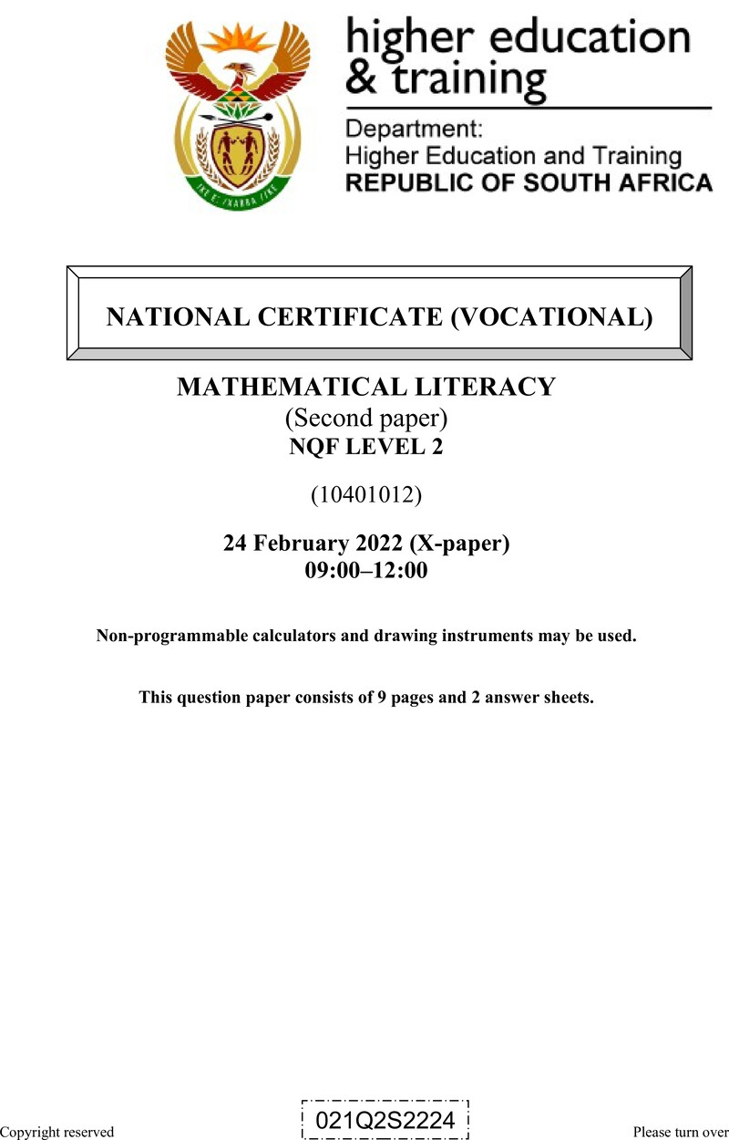 Mathematical Literacy L2 P2 QP Feb 2022 Signed Off