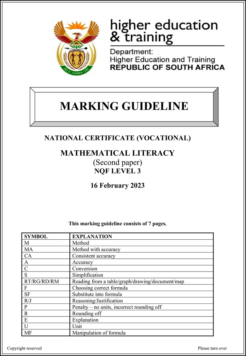 Nc1980 Mathematical Literacy L3 P2 Memo Feb 2023 Signed Off