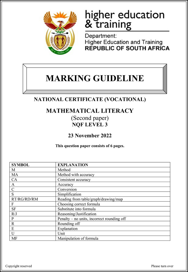 Nc1980 Mathematical Literacy L3 P2 Memo Nov 2022 Signed Off