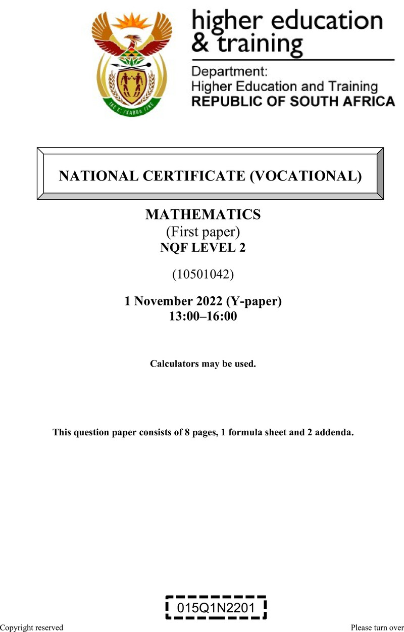 Nc2010 Mathematics L2 P1 QP Nov 2022 Signed Off