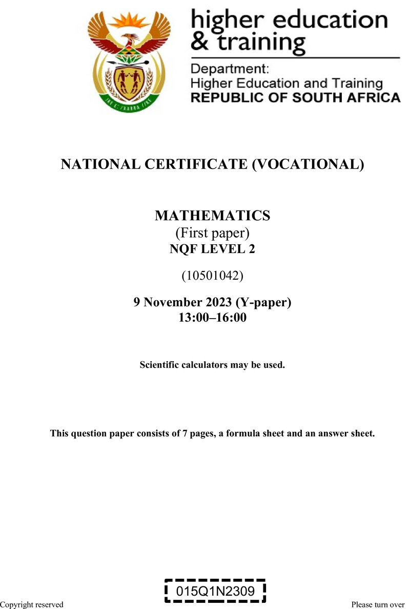 Nc2010 Mathematics L2 P1 QP Nov 2023 Signed Off