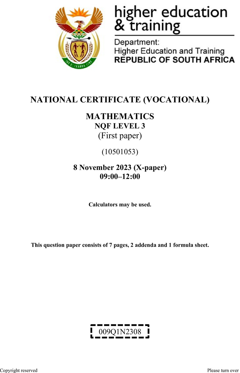 Nc2030 Mathematics L3 P1 QP Nov 2023 Signed Off