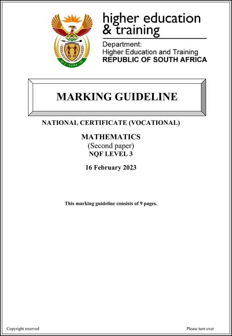 Nc2040 Mathematics L3 P2 Memo Feb 2023 Signed Off