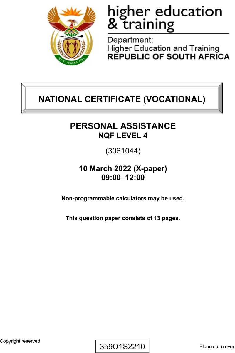 Nc2270 Personal Assistance L4 QP Supp Feb 2022 Signed Off