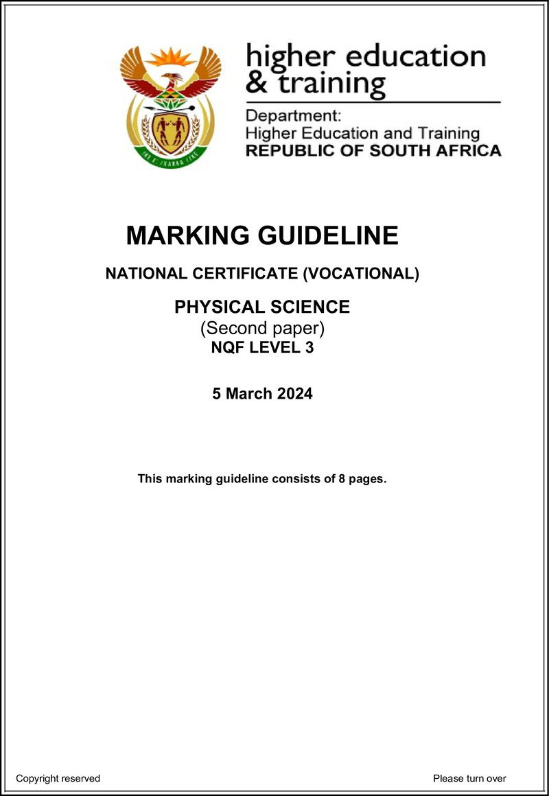 Nc2310 Physical Science L3 P2 Memo Supp Feb 2022 Not 2024 Signed Off