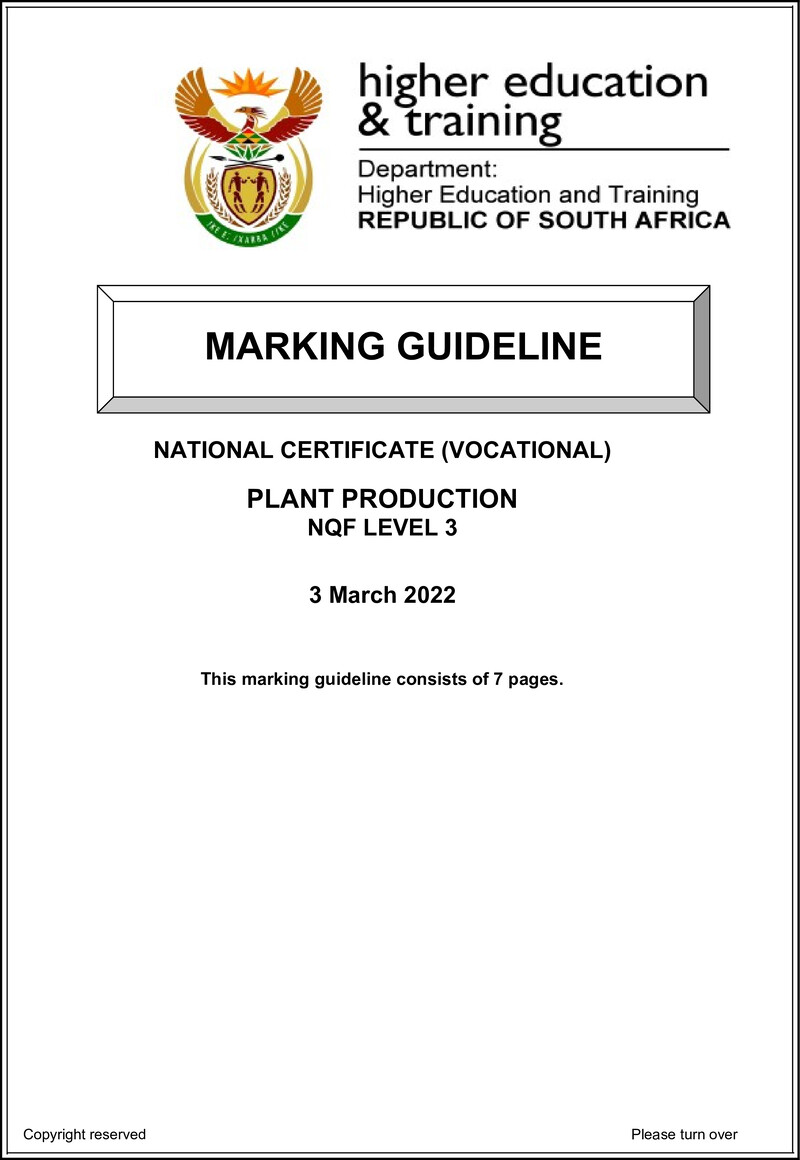 Plant Production L3 Memo Supp Feb 2022 Signed Off