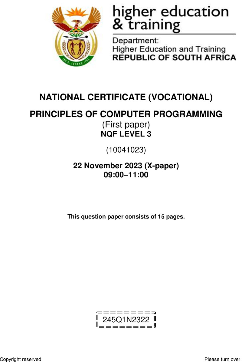 Nc2410 Principles Of Computer Programming L3 P1 QP Nov 2023 Signed Off