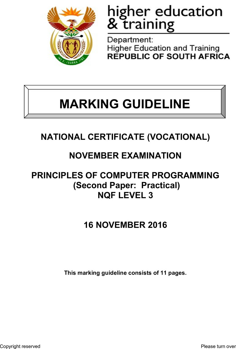 Principles Of Computer Programming MG L3 P2 Nov 2016 H preview