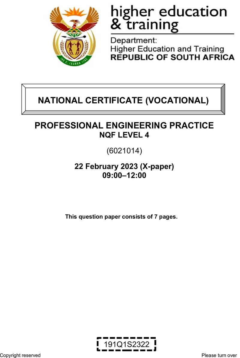 Nc2520 Professional Engineering Practice L4 Supp QP Feb 2023 Signed Off
