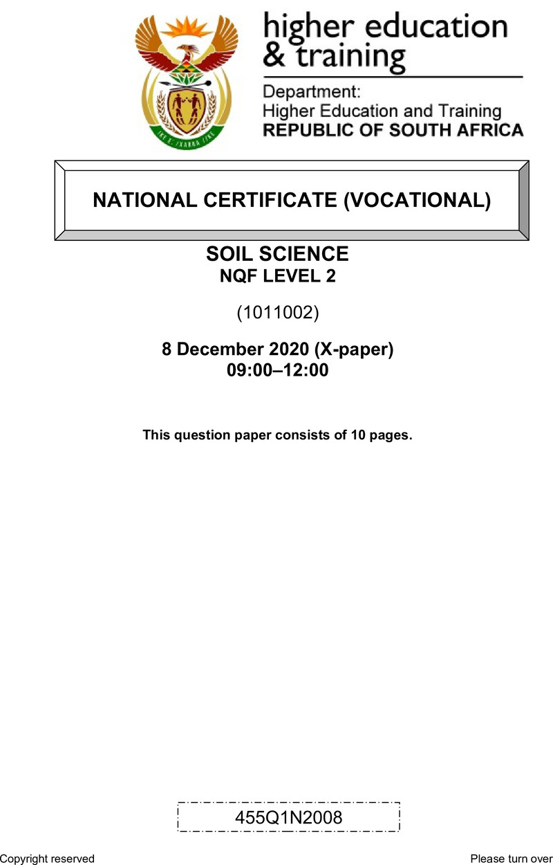 Soil Science L2 QP Nov 2020 Signed Off