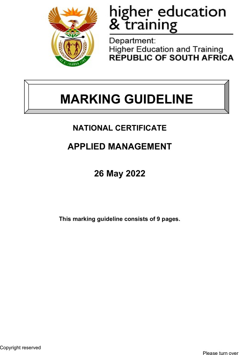 Management N6 MEMO June 2022 preview