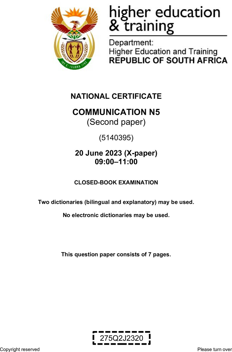 Communication N5 P2 QP June 2023