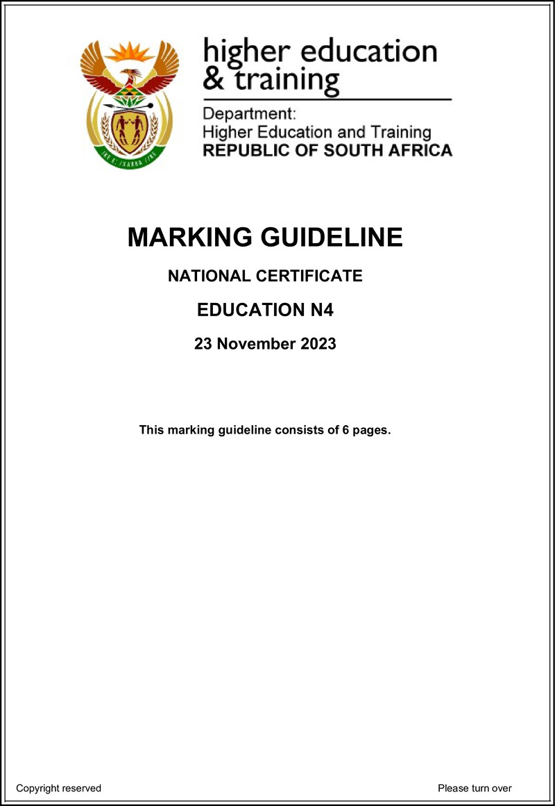 N410 Education N4 Nov Memo 2023 Edited
