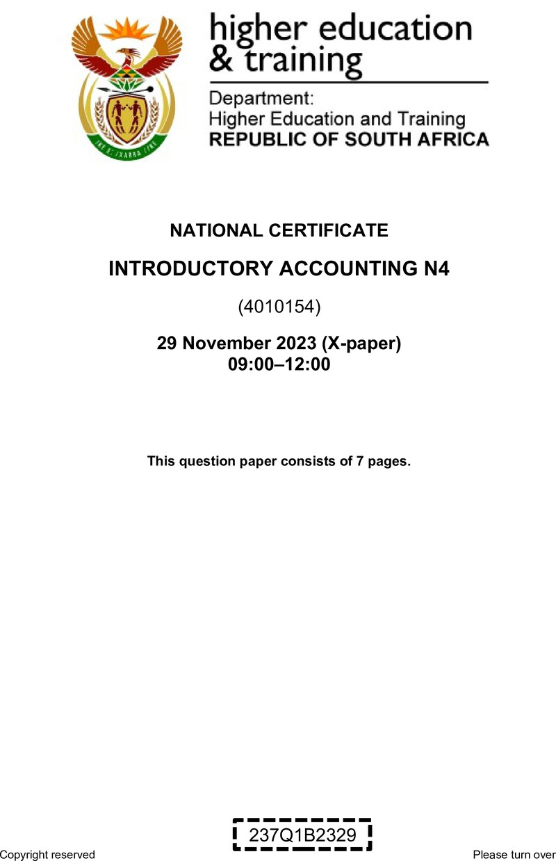 N740 Introductory Accounting N4 Nov QP 2023 Edited Gerber