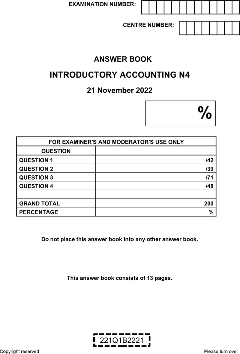 N750 Introductory Accounting N4 Answer Book Nov 2022 Edited