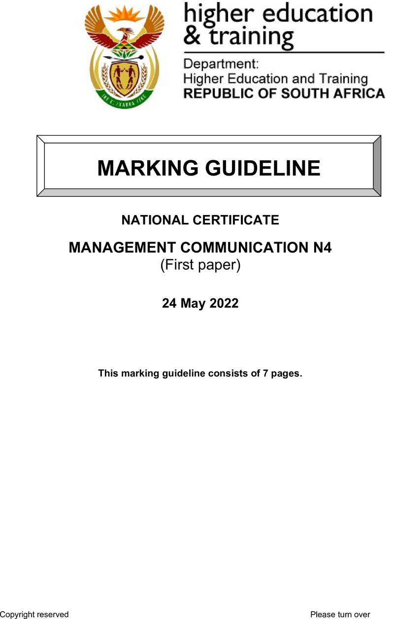 Communication N4 P1 MEMO Jun 2022 preview