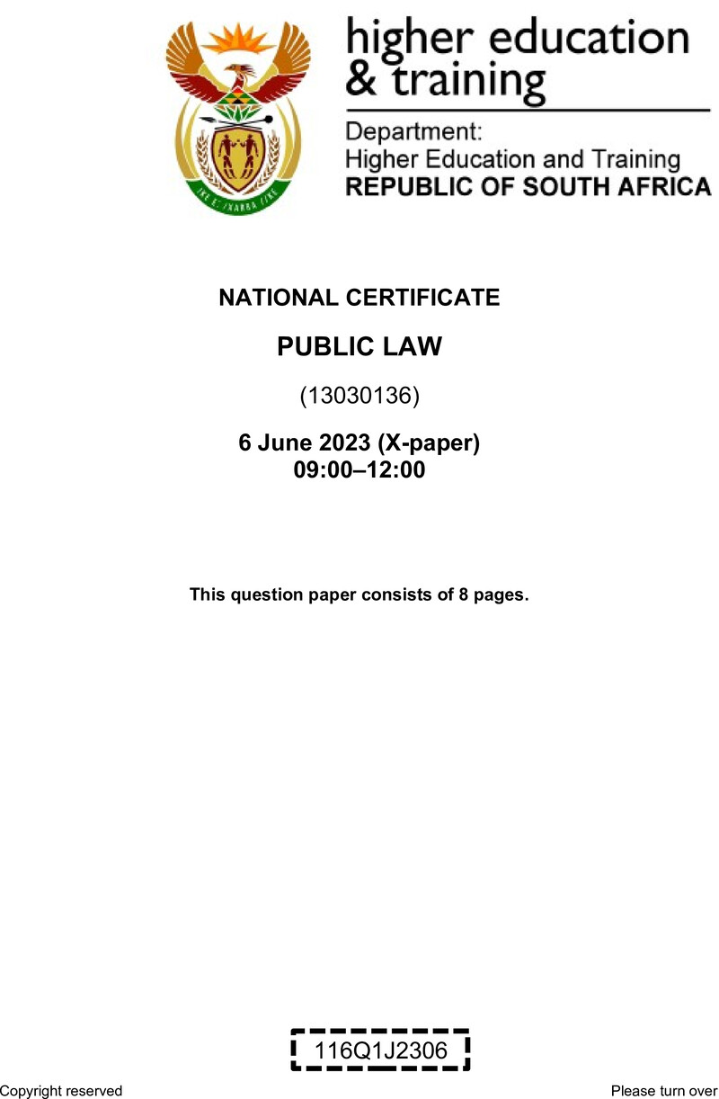 Public Law N6 QP June 2023 Moller