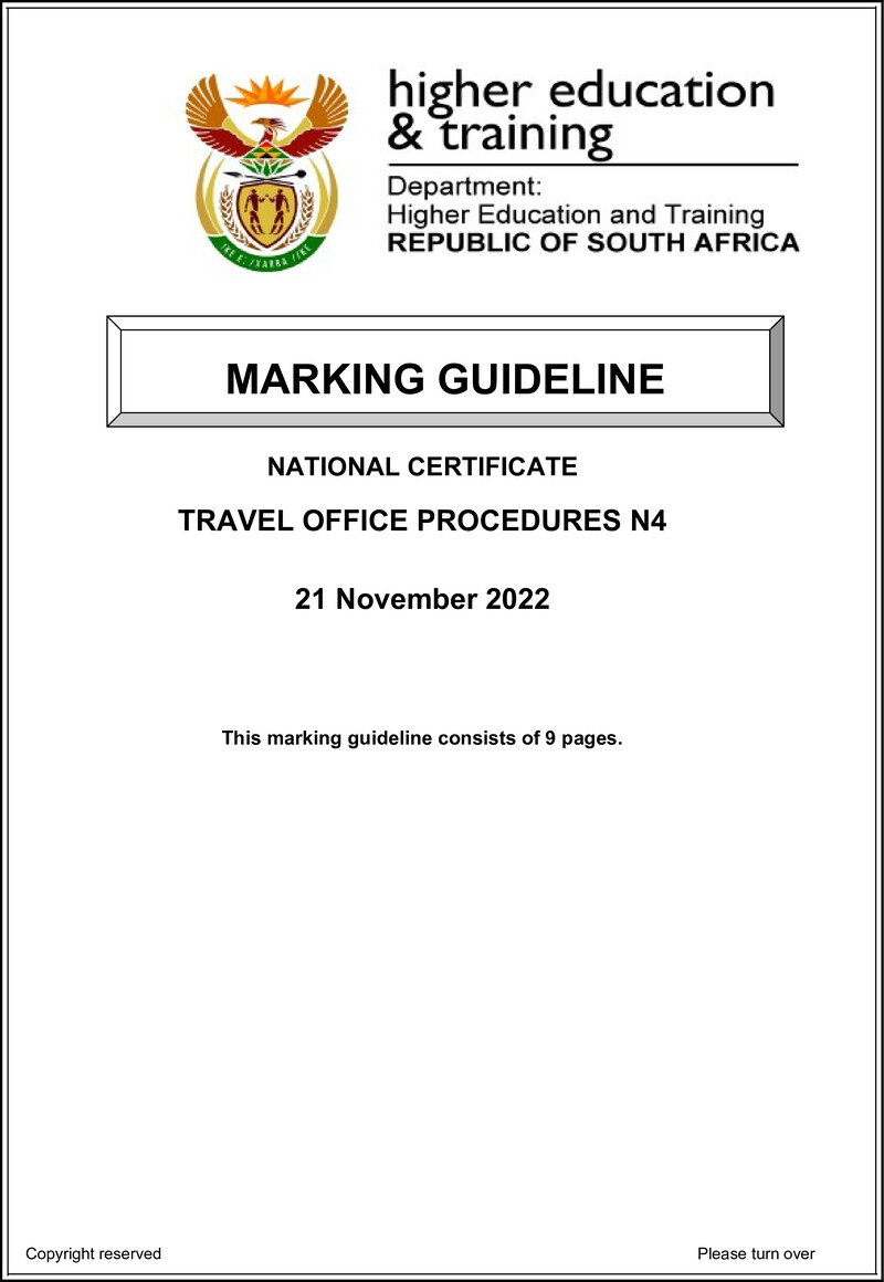 Travel Office Procedures N4 Nov Memo 2022 Edited