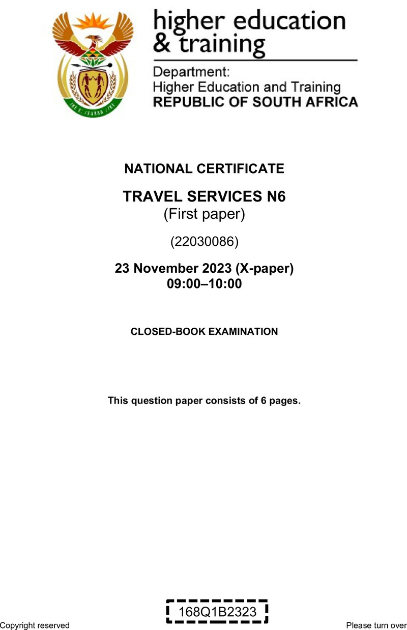 N1610 Travel Services N6 P1 QP Nov 2023 Edited Fopma