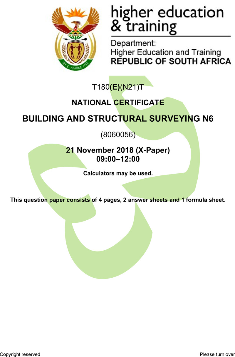 T180 Building And Structural Surveying N6 QP Nov 2018 preview