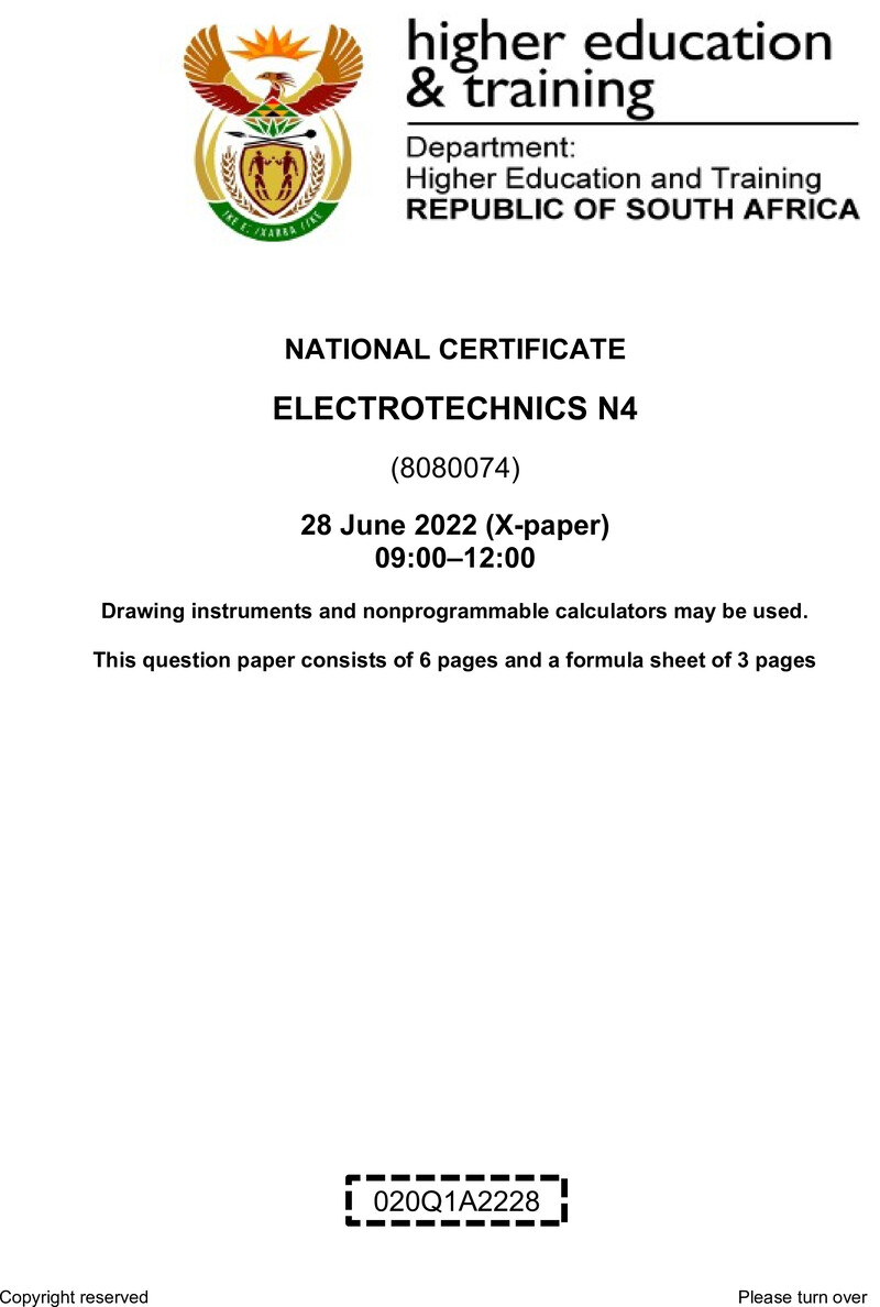 T530 Electrotechnics N4 Aug QP 2022 Doc