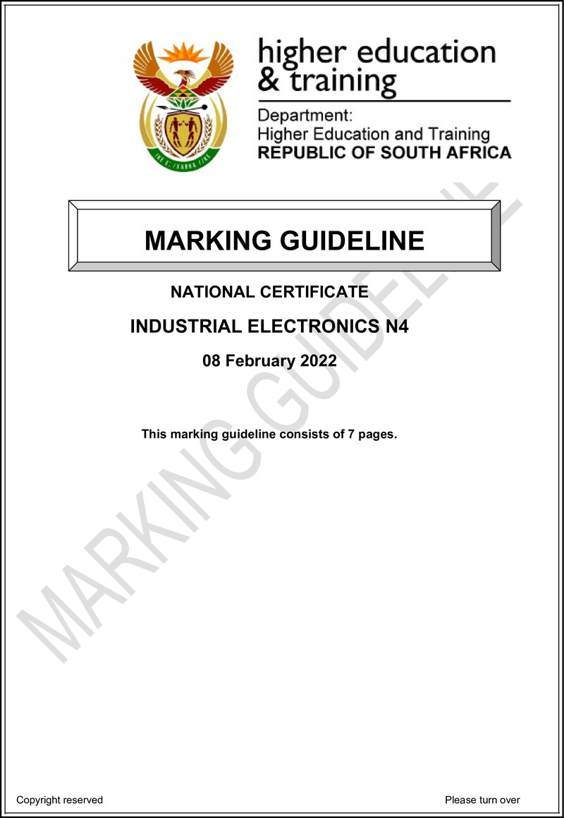 Electronics N4 MEMO Nov 2021 preview