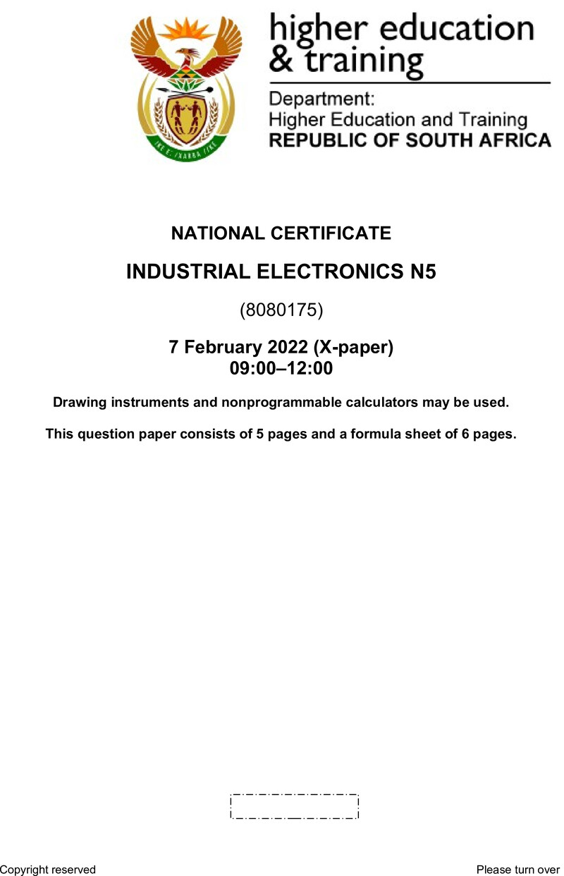 Industrial Electronics N5 QP Nov 2021