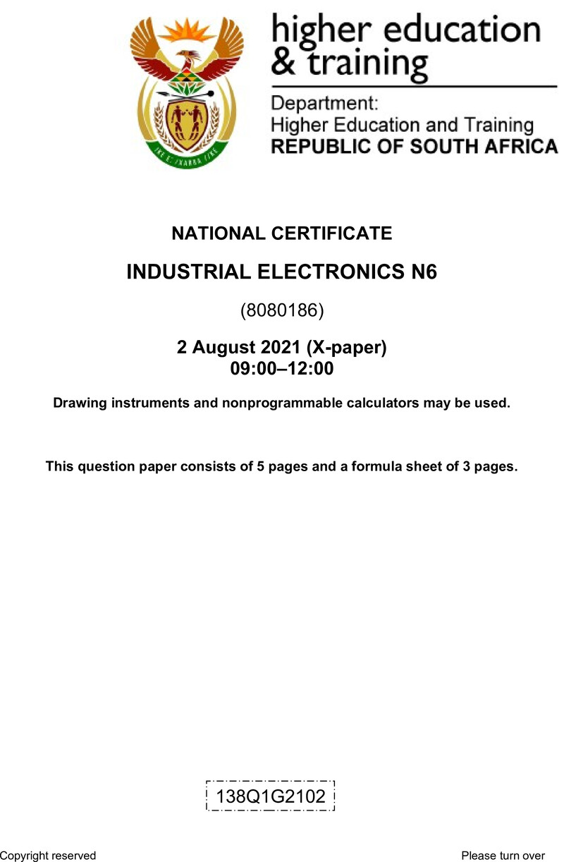 Industrial Electronics N6 QP Aug 2021 Ed