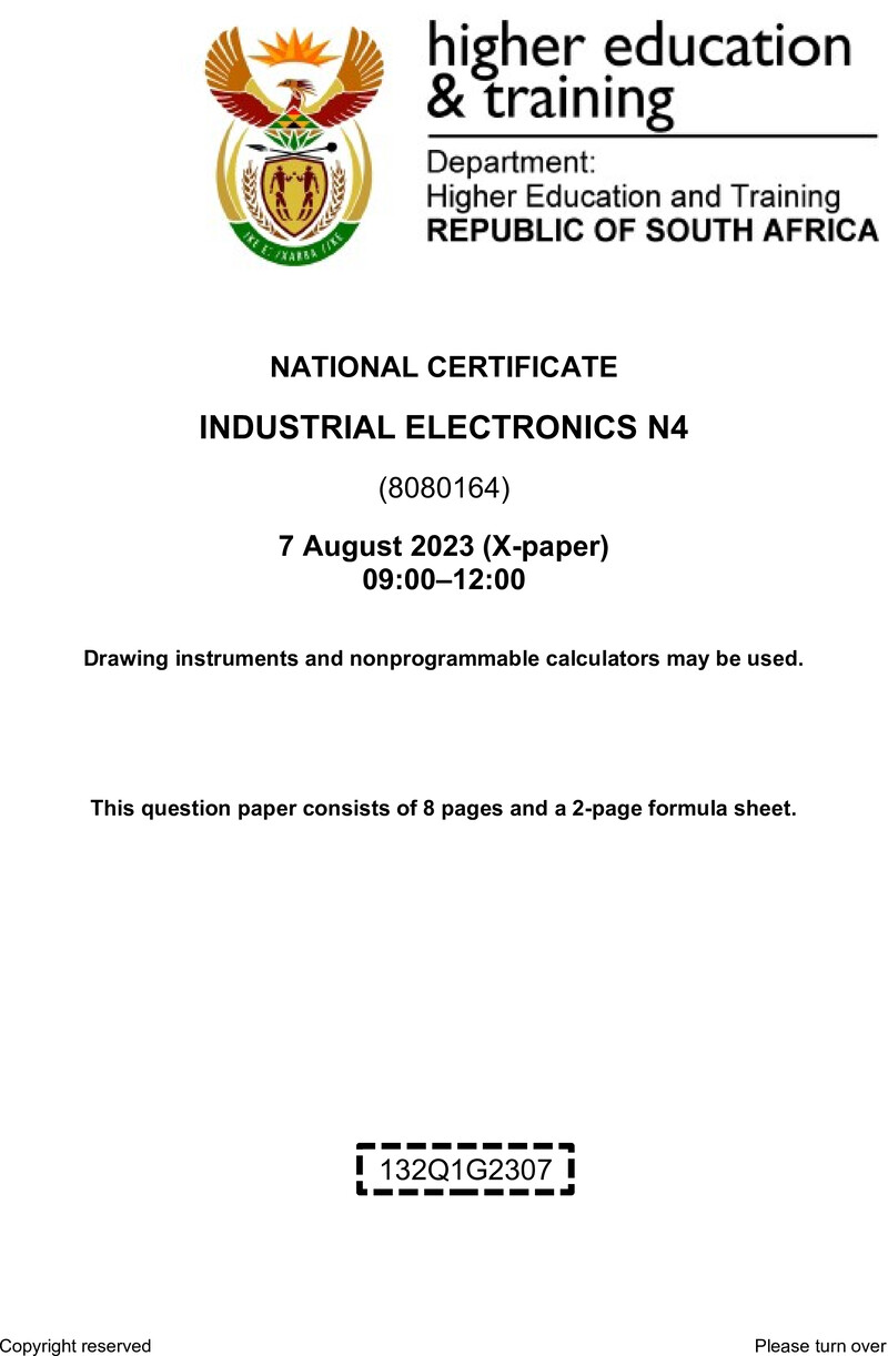 T780 Industrial Electronics N4 QP Aug 2023 preview