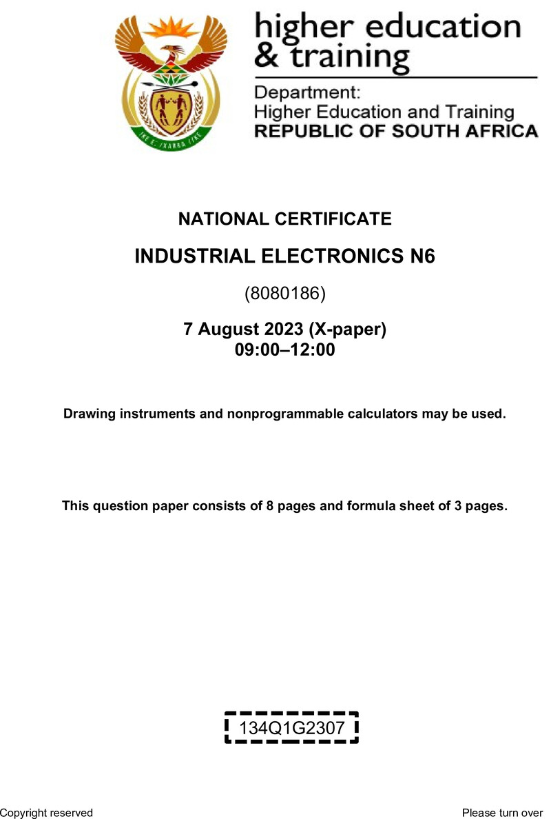 T800 Industrial Electronics N6 Aug QP 2023