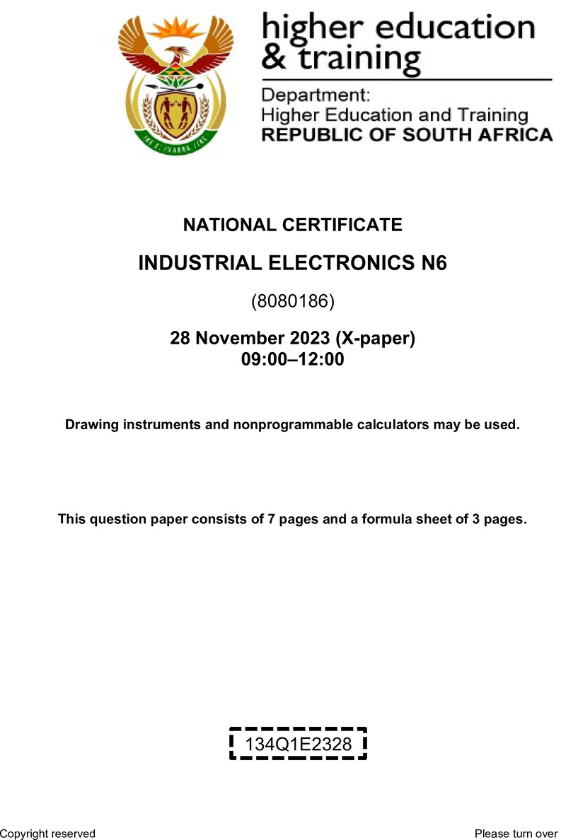T800 Industrial Electronics N6 Nov QP 2023 Ed