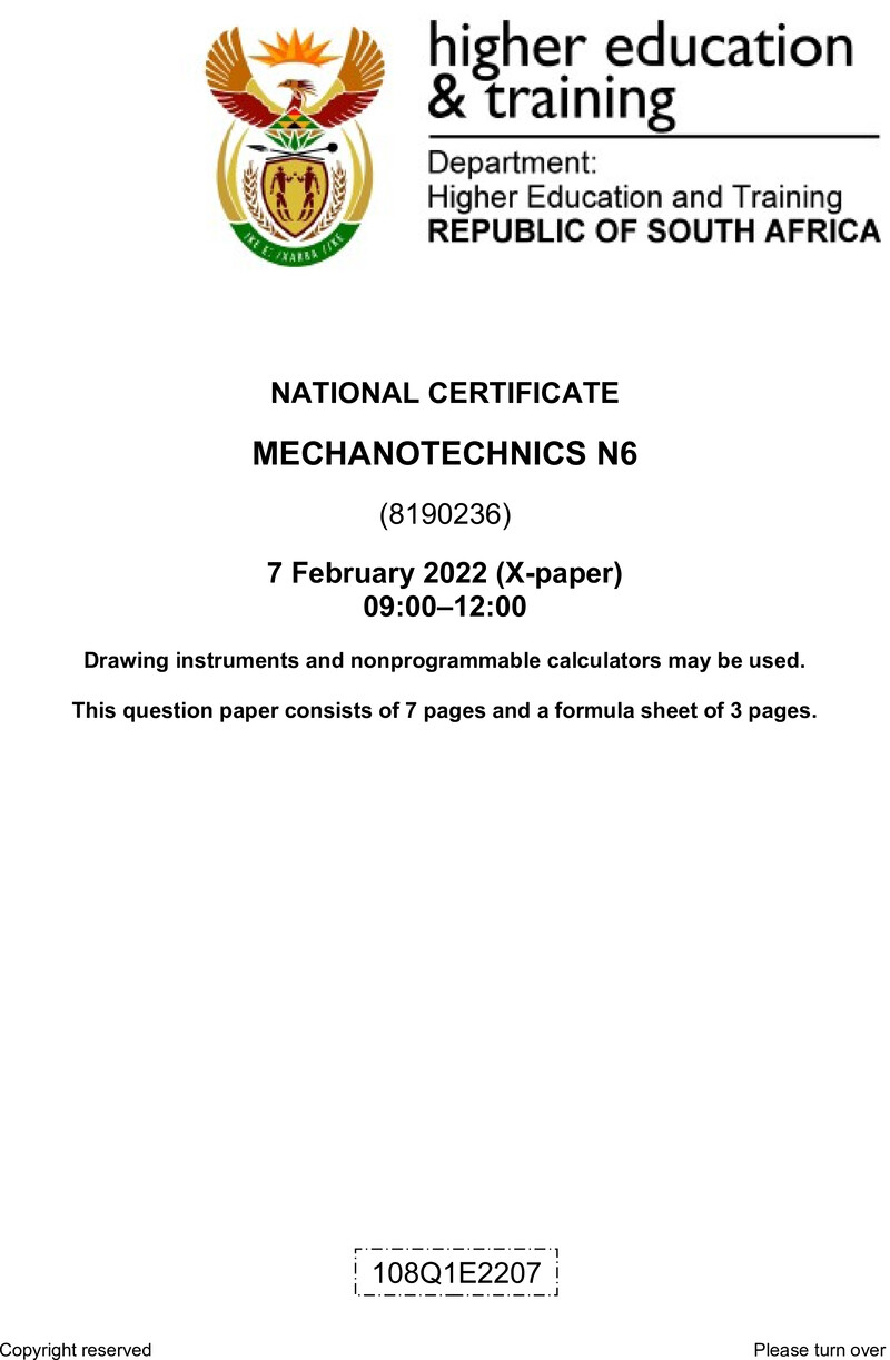 T1120 Mechanotechnics N6 QP April 2022