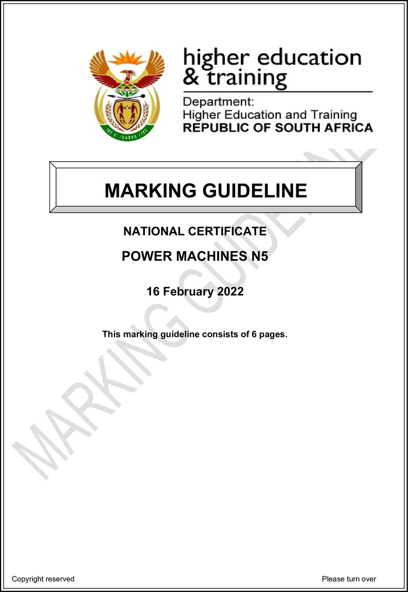 Power Machines N5 Memo Nov 2021