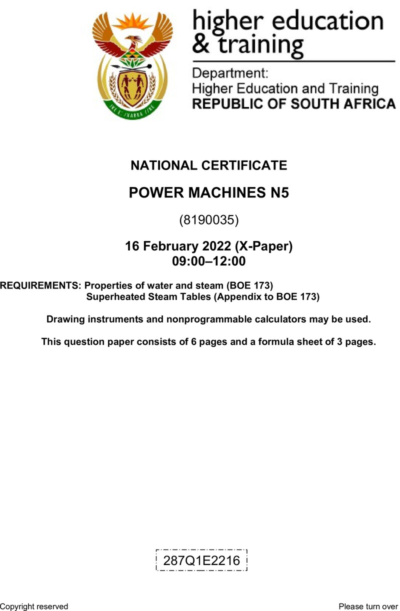 Power Machines N5 QP Nov 2021