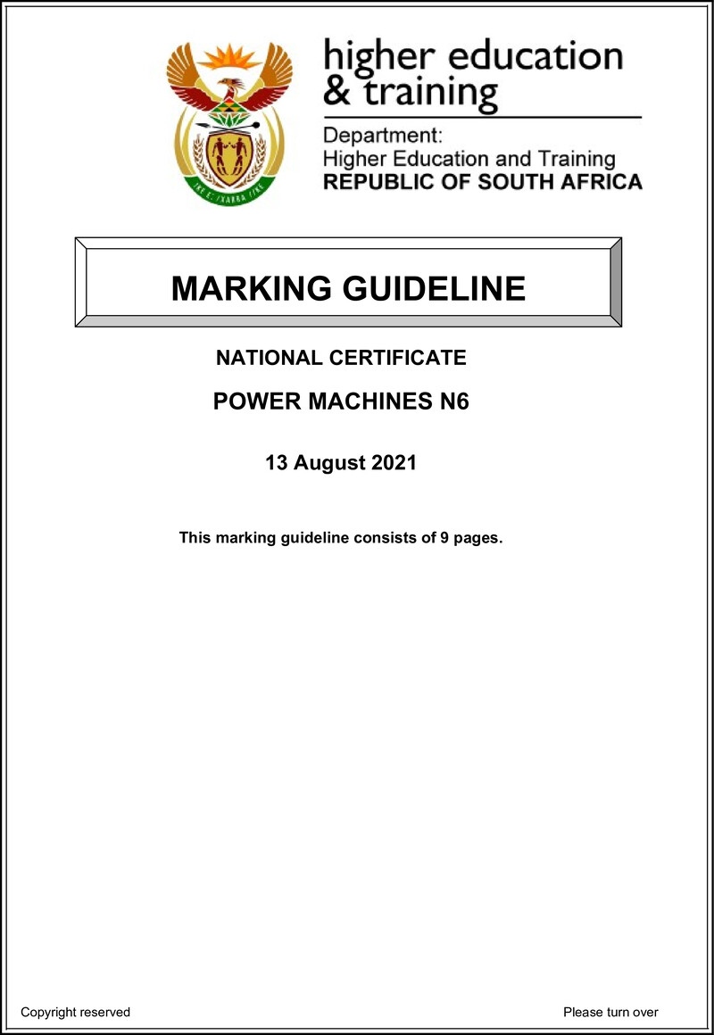 Power Machines N6 Memo Aug 2021 Ed