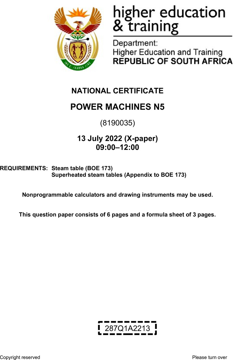 T1390 Power Machines N5 QP Aug 2022