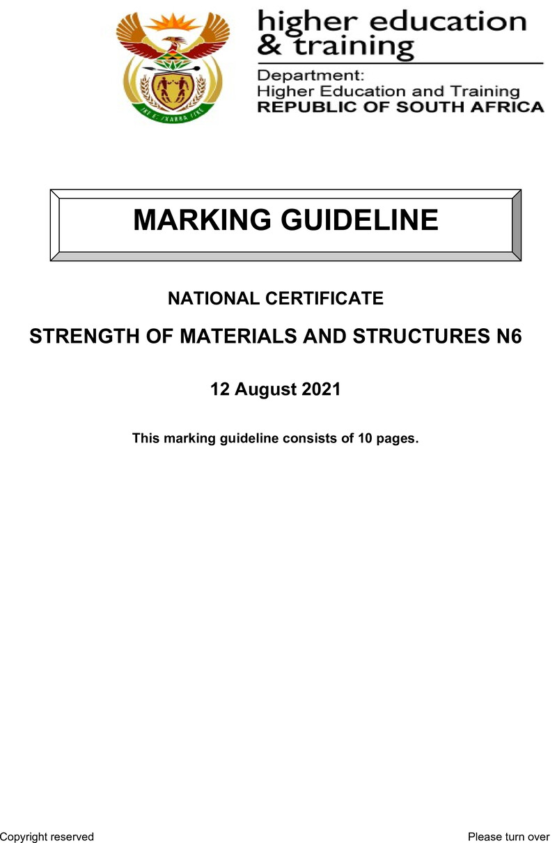 T1660 Strength Of Materials And Structures N6 Mg Aug