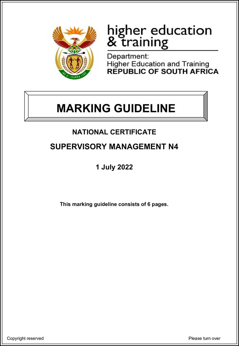 T1690 Supervisory Management N4 Memo Aug 2022