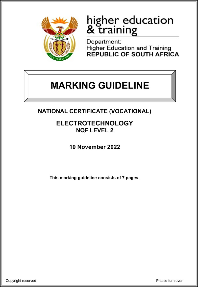 Nc1000 Electrotechnology L2 Memo Nov 2022 Edited